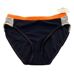 Cazimi Size 12 Navy Blue and Orange Bikini Bottom